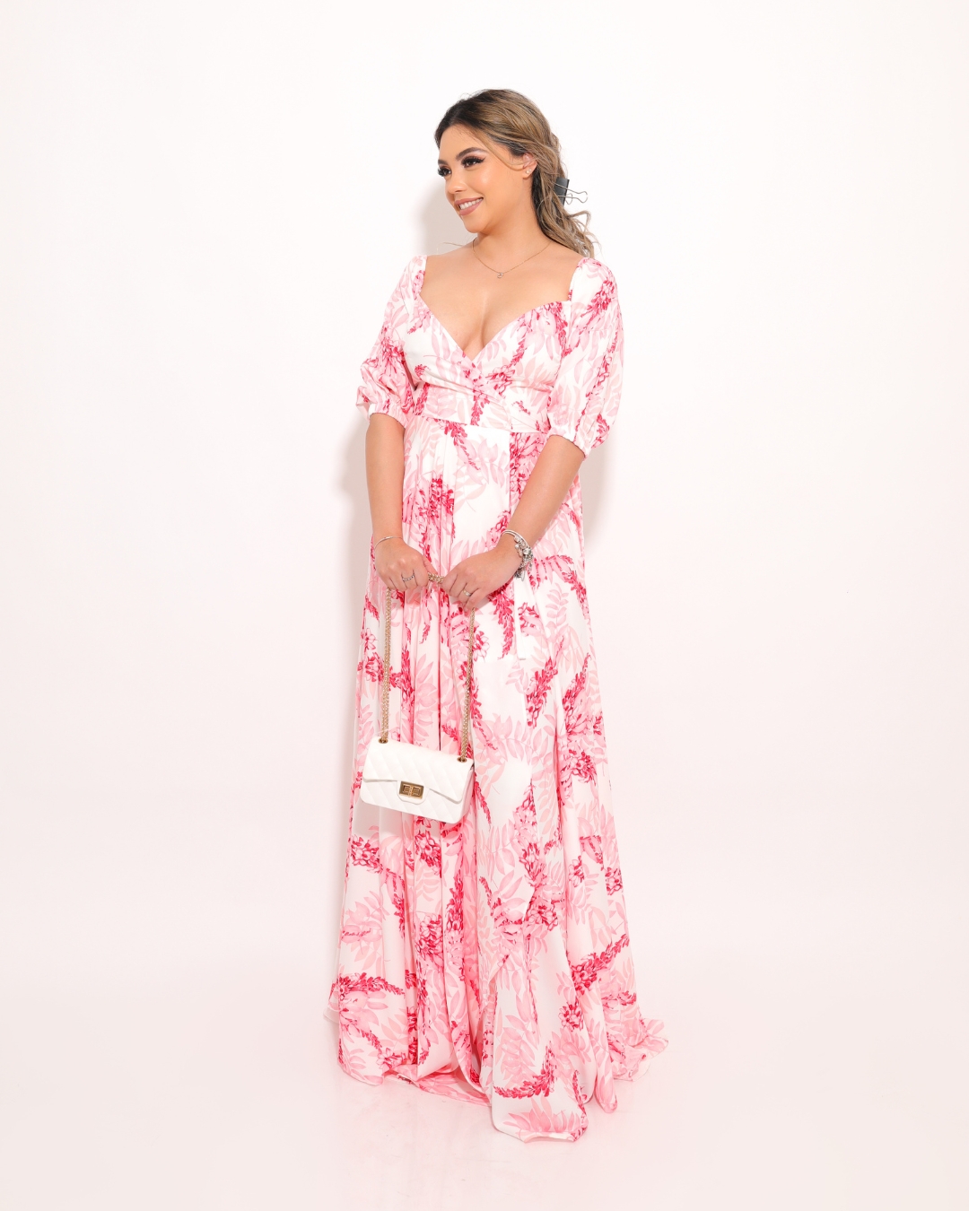 Vestido estampado floral. - CH